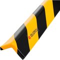 Global Industrial 90-Degree Flat Corner Bumper Guard, Type H+, Black/Yellow, 39-3/8L 670667